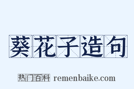 葵花子造句是什么意思的图片